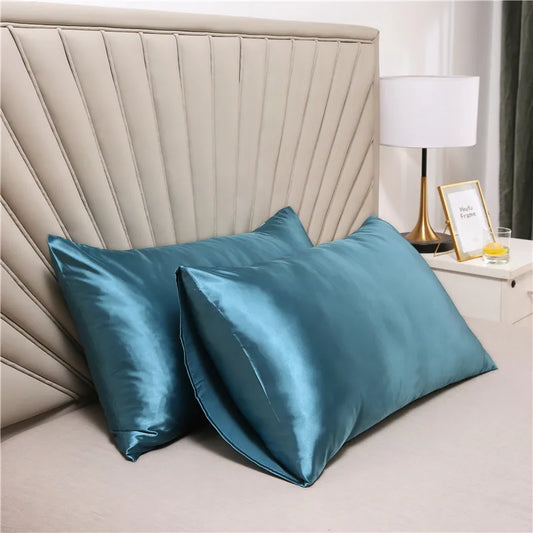 Egyptian Teal Silk Pillow Cover