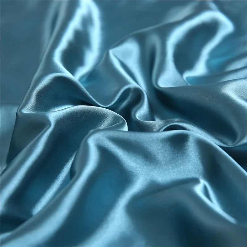 Egyptian Teal Silk Pillow Cover