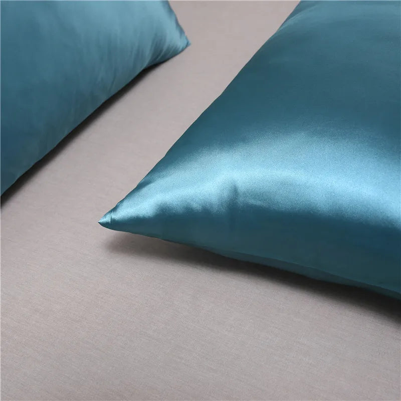 Egyptian Teal Silk Pillow Cover